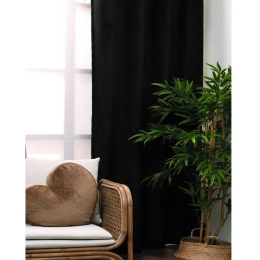 Κουρτίνα Cyrill Με Τρουκς Black Palamaiki 140X260 Πολυέστερ