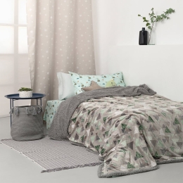 Κουβέρτα Παιδική Blake Grey Palamaiki Ημίδιπλο 160x220cm Flannel.Sherpa
