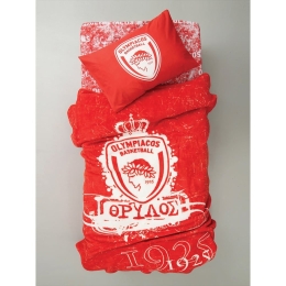 Κουβέρτα Παιδική Olympiacos Velour 3 Red Palamaiki Ημίδιπλο 160x220cm Πολυέστερ