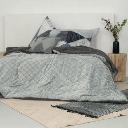 Κουβερτοπάπλωμα Dione Grey Palamaiki Ημίδιπλο 160x240cm Πολυέστερ