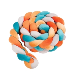 Πάντα - Πλεξούδα Κούνιας Tangle Orange Palamaiki 15x220cm Πολυέστερ