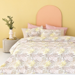 Σεντόνια CB2082 Με Λάστιχο (Σετ 3τμχ) Beige Palamaiki Ημίδιπλο 110x230cm 100% Βαμβάκι