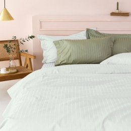 Σεντόνια Sateen Riga (Σετ 4τμχ) White Palamaiki Υπέρδιπλο 240x270cm 100% Βαμβακοσατέν