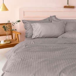 Σεντόνι Sateen Riga Grey Palamaiki Υπέρδιπλo 240X270cm 100% Βαμβακοσατέν