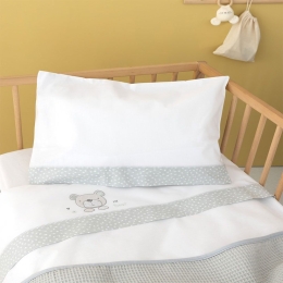 Σεντόνια Βρεφικά Baby Joia BJ532 Με Λάστιχο (Σετ 3τμχ) Grey Palamaiki Κούνιας 70x140cm 100% Βαμβάκι