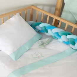 Σεντόνια Βρεφικά Baby Joia BJ534 Με Λάστιχο (Σετ 3τμχ) Mint Palamaiki Κούνιας 70x140cm 100% Βαμβάκι