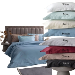 Σεντόνια Posh Sateen (Σετ 4τμχ) Black Palamaiki Υπέρδιπλo 240x270cm 100% Βαμβακοσατέν