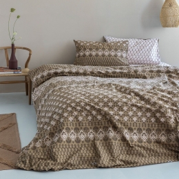 Σεντόνια Fashion Life FL6218 (Σετ 4τμχ) Olive Palamaiki Διπλό 200x265cm 100% Βαμβάκι
