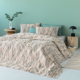 Σεντόνια Fashion Life FL6220 Με Λάστιχο (Σετ 4τμχ) Beige Palamaiki Υπέρδιπλο 170x230cm 100% Βαμβάκι