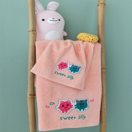 Πετσέτες Παιδικές Sweetsilly (Σετ 2τμχ) Coral Palamaiki Σετ Πετσέτες 70x140cm 100% Βαμβάκι