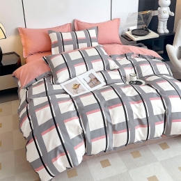 Σεντόνια Satin Days SD322 (Σετ 4τμχ) Grey-Pink Palamaiki Υπέρδιπλο 230x260cm 100% Βαμβακοσατέν