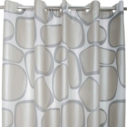 Κουρτίνα Μπάνιου Silver 02474.001 Grey 180X200cm 180Πx200Υ 180x200cm Πολυέστερ