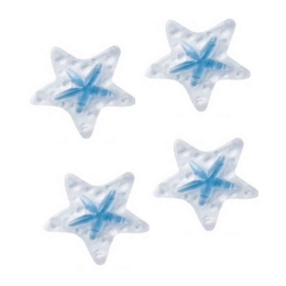 Μικρά Αντιολισθητικά Starfish Kristal (Σετ 5Τμχ) 00527.001 10x10cm Clear-Blue PVC