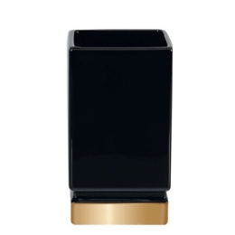 Ποτήρι Roma 03196.002 Black-Gold Spirella Πορσελάνη