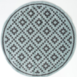 Χαλί Chroma B528BJ8  Round Light Blue-Dark Grey Ezzo 160X160 Round