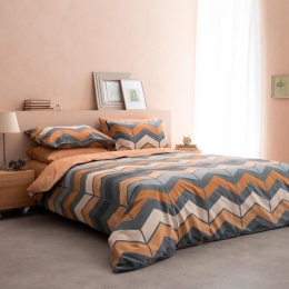 Σεντόνια Caprice-2 (Σετ 3τμχ) Anthracite Vesta Home Μονό 170x260cm 100% Βαμβάκι