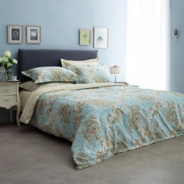 Παπλωματοθήκη Mistral-1 (Σετ 3τμχ) Turqoise Vesta Home King Size 260x240cm 100% Βαμβακοσατέν