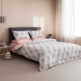 Σεντόνια Electra-2 Με Λάστιχο (Σετ 4τμχ) Pink Vesta Home Υπέρδιπλo 160x225cm 100% Βαμβάκι