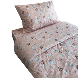 Παπλωματοθήκη Παιδική Ballerina (Σετ 2τμχ) Pink Astron Μονό 165x250cm 100% Βαμβάκι