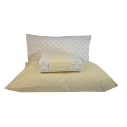Σεντόνια Trigon (Σετ 3τμχ) Yellow Astron Μονό 175x260cm 100% Βαμβάκι