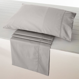 Παπλωματοθήκη Nemesis-304 (Σετ 3τμχ) Light Grey Vesta Home Υπέρδιπλο 260x240cm 100% Βαμβακοσατέν