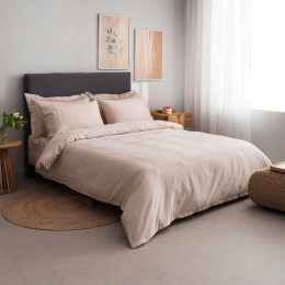 Παπλωματοθήκη Nemesis-303 (Σετ 3τμχ) Beige Vesta Home Υπέρδιπλο 230x240cm 100% Βαμβακοσατέν