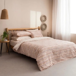 Παπλωματοθήκη Milos-2 (Σετ 3τμχ) Bordo Vesta Home Υπέρδιπλο 230x240cm 100% Βαμβάκι