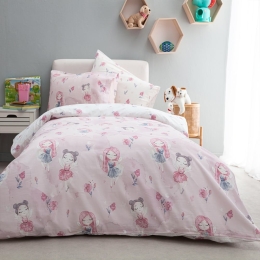 Παπλωματοθήκη Παιδική Sissy (Σετ 2τμχ) Pink Vesta Home Μονό 170x240cm 100% Βαμβάκι