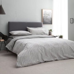 Σεντόνια Olivia-1 (Σετ 4τμχ) Grey Vesta Home Διπλό 200x260cm 100% Βαμβάκι