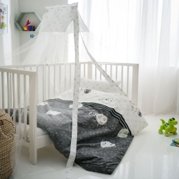 Παπλωματοθήκη Βρεφική PAOK (Σετ 2τμχ) White-Grey Vesta Home 120x165cm 100% Βαμβάκι
