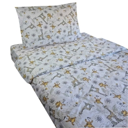 Σεντόνια Παιδικά Monkeys (Σετ 3τμχ) White Astron Μονό 170x260cm 100% Βαμβάκι