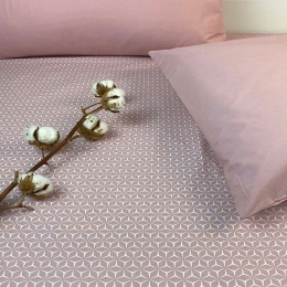 Σεντόνι Lidia 8434 (Σετ 2τμχ) Dusty Rose Astron Μονό 175x260cm 100% Βαμβάκι