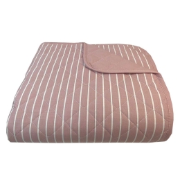 Κουβερλί Stripe 8453 Dusty Rose Astron Υπέρδιπλo 220x240cm 100% Βαμβάκι