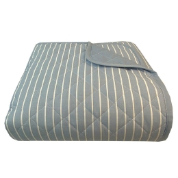 Κουβερλί Stripe 8456 Blue Astron Υπέρδιπλo 220x240cm 100% Βαμβάκι
