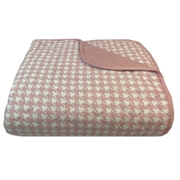 Κουβερλί Pied De Poule 8442 Dusty Rose Astron Μονό 160x240cm 100% Βαμβάκι