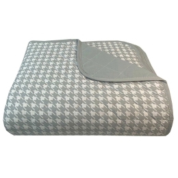 Κουβερλί Pied De Poule 8458 Grey Astron Υπέρδιπλo 220x240cm 100% Βαμβάκι