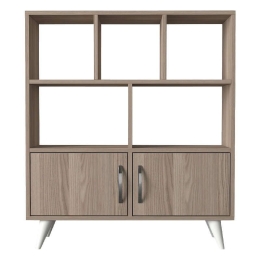 Βιβλιοθήκη-Ραφιέρα Orbit 90x22x105cm Grey Oak 881-00-020 Μελαμίνη