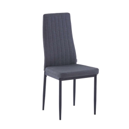 Καρέκλα 1001 42.5x44x96.5cm Grey Σετ 4τμχ Μέταλλο,Ύφασμα