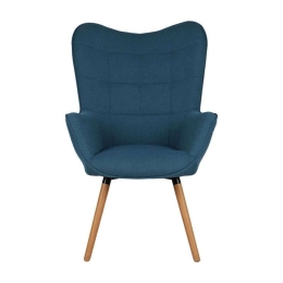 Πολυθρόνα Erato 68x73x108cm Blue 429-00-012 Μέταλλο,Ύφασμα