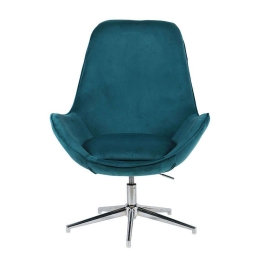 Πολυθρόνα Thalia 77x75x104cm Blue 429-91-007 Βελούδο, Μέταλλο