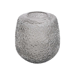 Βάζο 633-00-004 642 19x22cm Grey Γυαλί