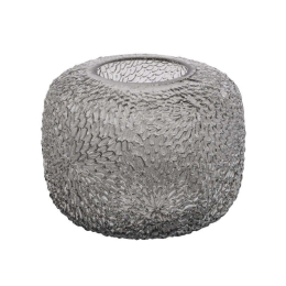 Βάζο 633-00-006 643 18x15cm Grey Γυαλί
