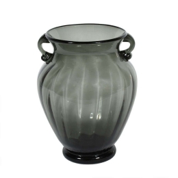 Βάζο 373-91-978 22cm Grey Γυαλί