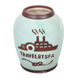 Βάζο Κεραμικό Travel By Sea 373-91-956 21cm 7151 Veraman Κεραμικό