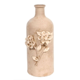 Βάζο Κεραμικό 0035-91-020x30cm 2102 Beige Κεραμικό