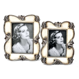 Κορνίζα 253-15-227 10x15 Beige-Silver Πολυρεσίνη