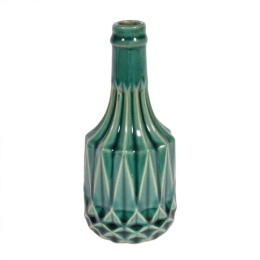 Βάζο Διακοσμητικό 19cm Green 1-0033-91-015 Etiquette Κεραμικό