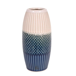 Βάζο Διακοσμητικό 32cm White-Blue 1-0033-91-010 Etiquette Κεραμικό