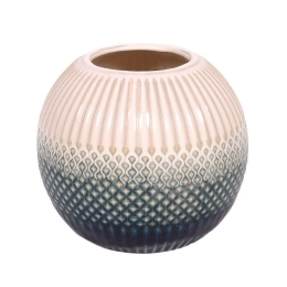 Βάζο Διακοσμητικό Μπάλα 16cm White-Blue 1-0033-91-009 Etiquette Κεραμικό