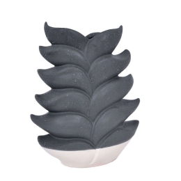 Βάζο Διακοσμητικό Σχ. Φύλλα 24cm Grey 1-0027-82-004 Etiquette Κεραμικό